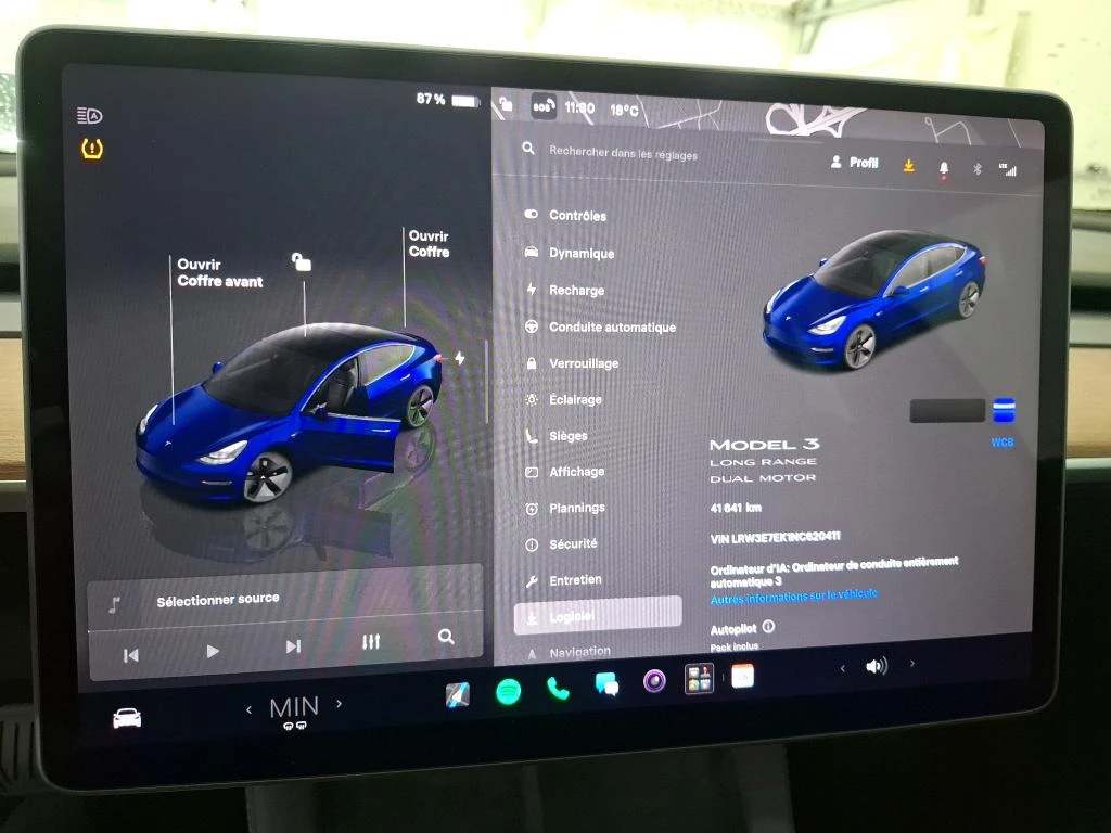 Tesla Model 3 Long Range Dual Motor Leather LED Navi 93% SoH, снимка 9 - Автомобили и джипове - 56287674