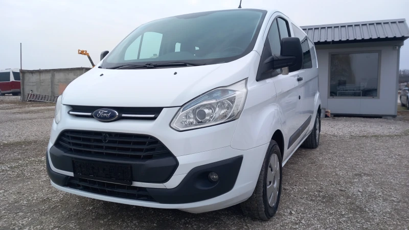 Ford Transit Custom MAXI - 6 МЕСТА/КЛИМАТИК/АВТОПИЛОТ/БЛУТУТ/6ск/, снимка 1 - Бусове и автобуси - 49277760