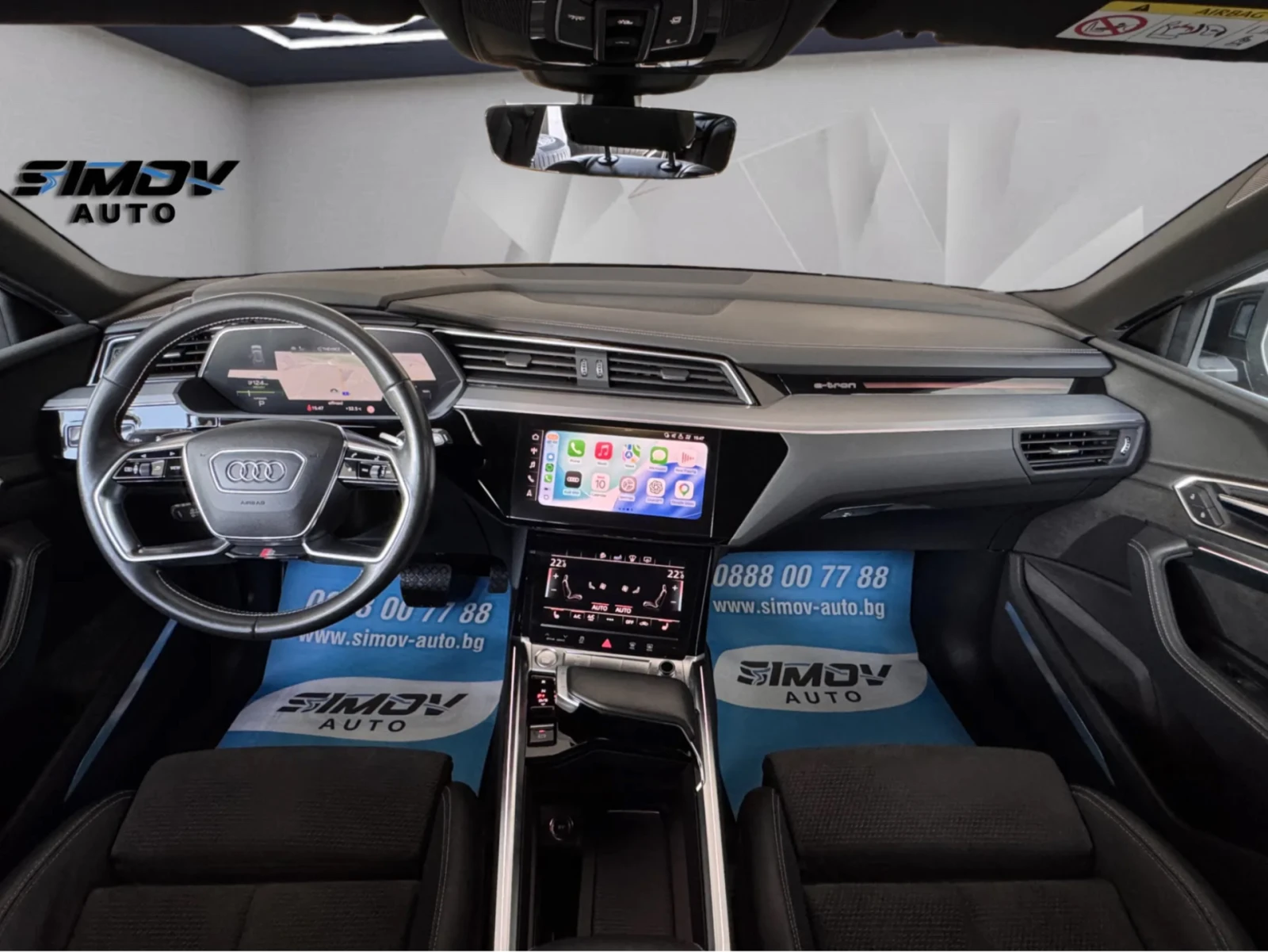 Audi E-Tron 55 S-LINE PLUS 95KWH B&O HEAD-UP ПАНОРАМА KEYLESS , снимка 13 - Автомобили и джипове - 55615891