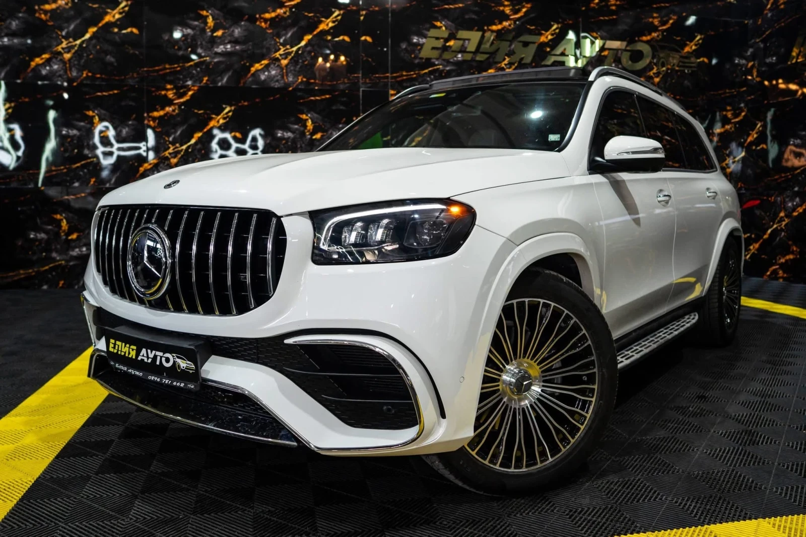 Mercedes-Benz GLS 450 I 4MATIC FULL AMG LINE LED ПАНО BURM ЛИЗИНГ 100%, снимка 4 - Автомобили и джипове - 54817857