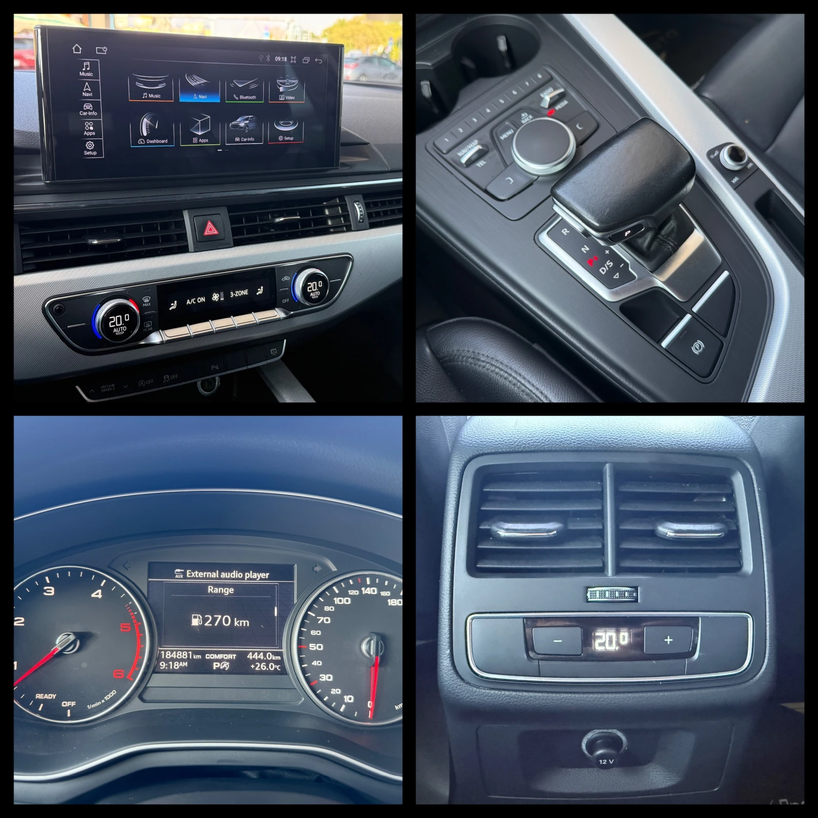 Audi A4 6 МЕСЕЦА ГАРАНЦИЯ/3.0TDI 272к.с. Quattro, снимка 14 - Автомобили и джипове - 55767967