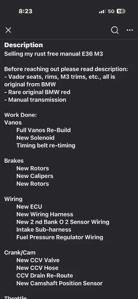 BMW M3 Е36 * * РЪЧКА * * БЕЗ РЪЖДА * *  - 20499 € / 40092.56 лв. - 68601780 9