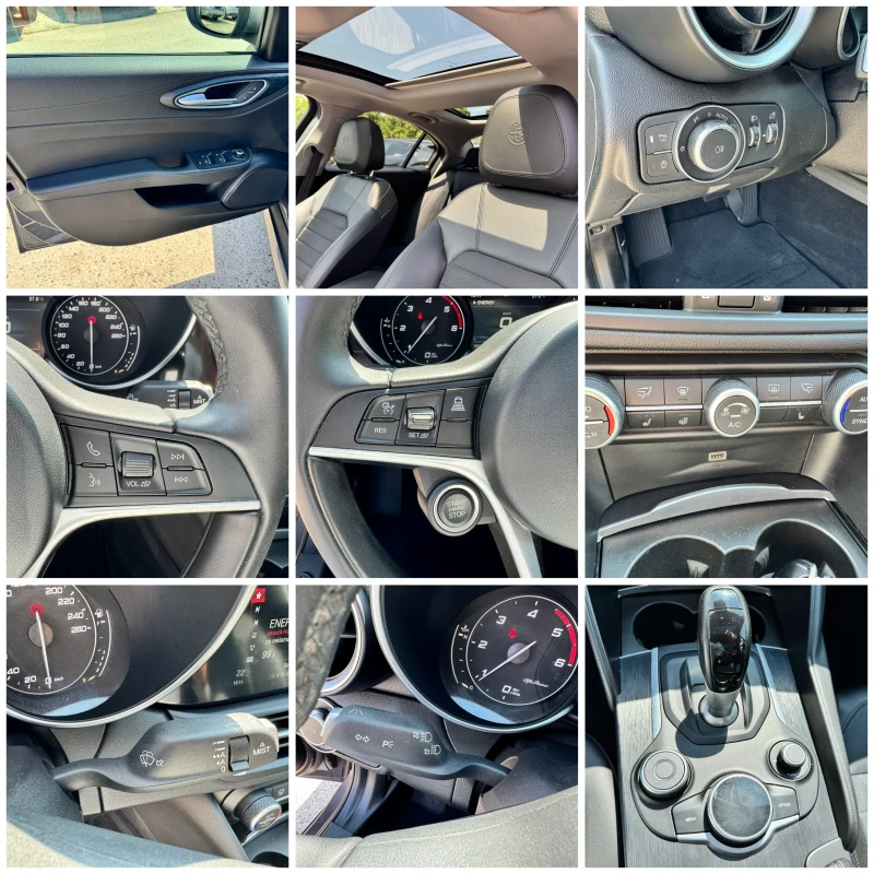 Alfa Romeo Giulia 2.2D 190к.с 8ск. 2019г.FULL Панорама , снимка 9 - Автомобили и джипове - 51299437