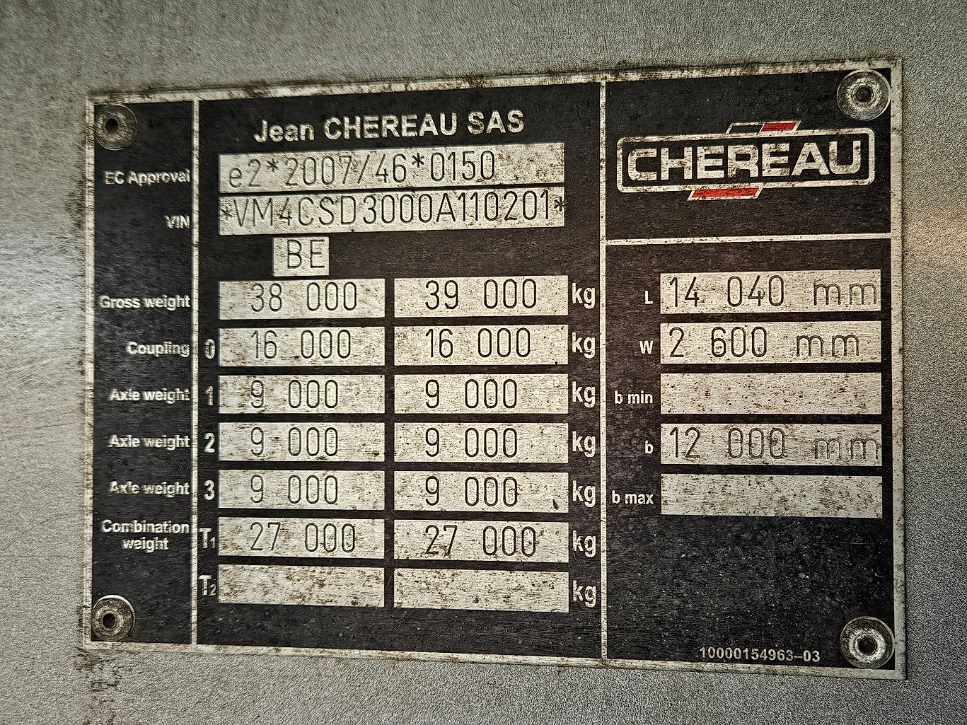 Полуремарке Chereau CSD3 - БИ ТЕМПЕРАТУРНО, снимка 15 - Ремаркета - 53931348