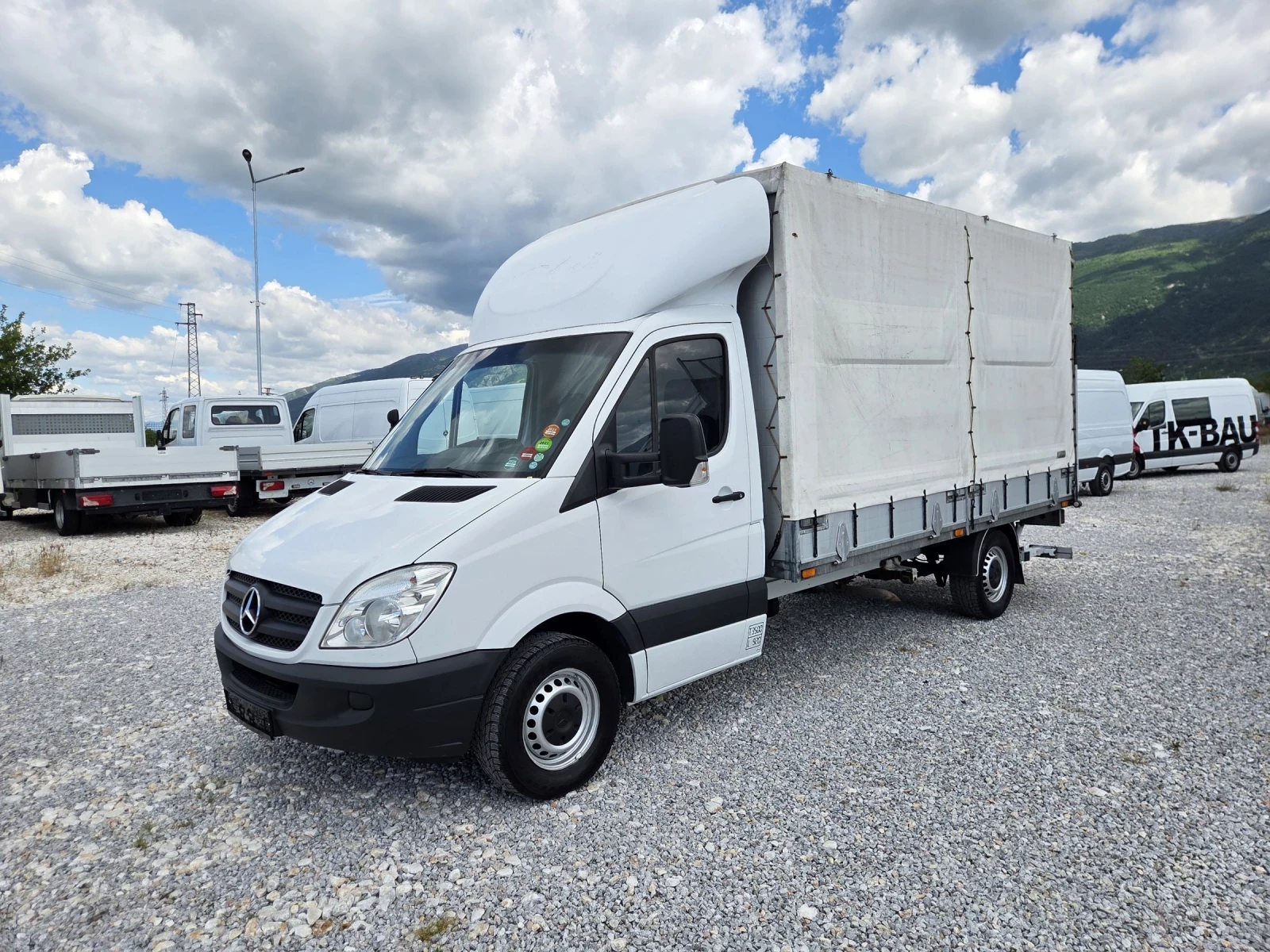 Mercedes-Benz Sprinter 319 CDI, Брезент, Падащ борд, Климатик