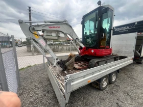 Багер Takeuchi TB23R с платформа и пътеки, снимка 3