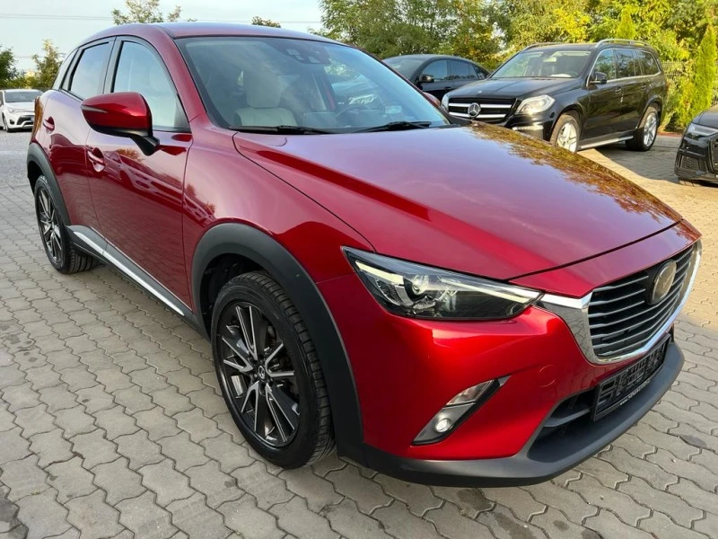 Mazda СХ-3 2.0i 4x4 Дистроник Автомат Нави Камера Кожа Подгр, снимка 1 - Автомобили и джипове - 42986692