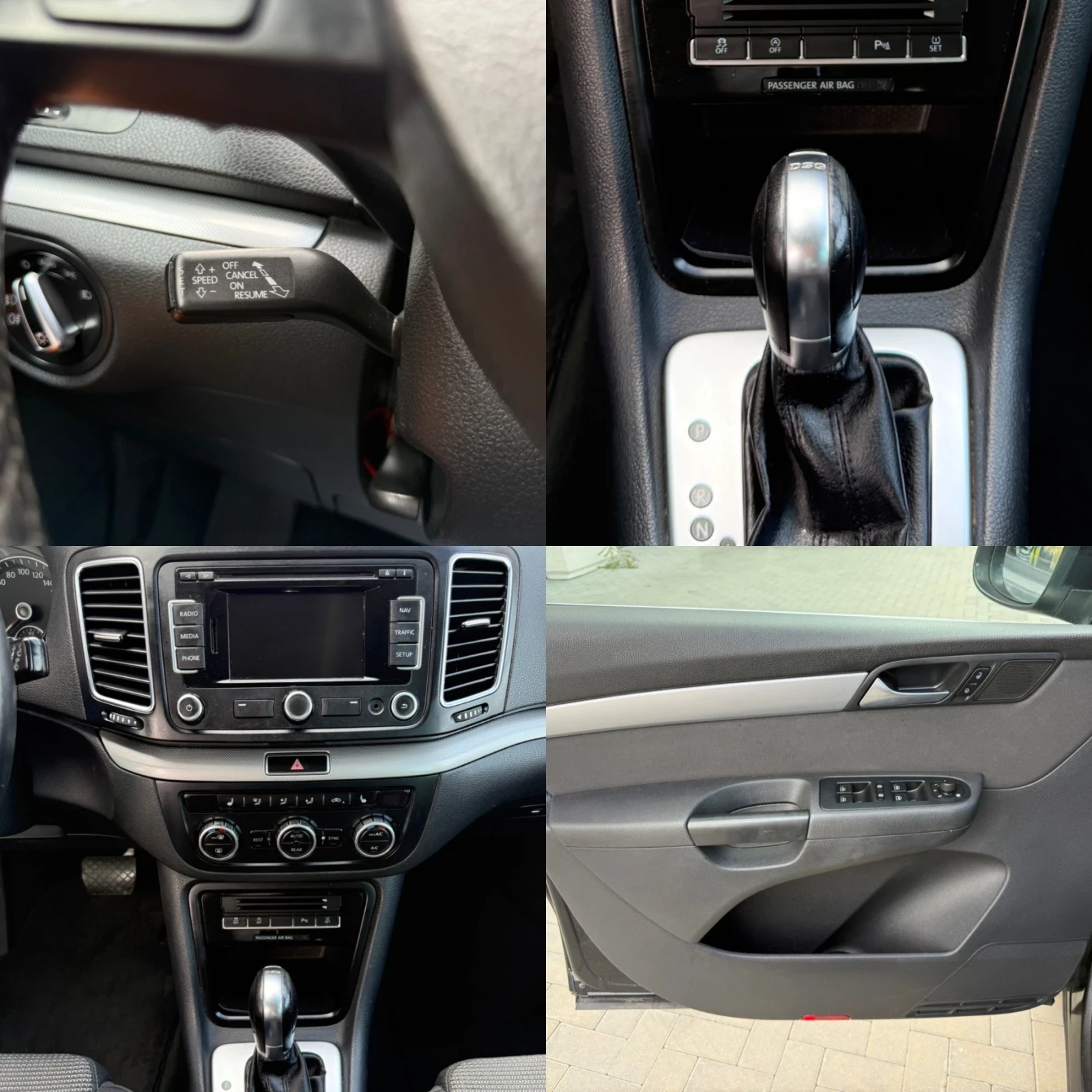 VW Sharan 2.0 TDI 140к.с 6+ 1 / NAVI / DSG / FULL SERVICE, снимка 14 - Автомобили и джипове - 55727646