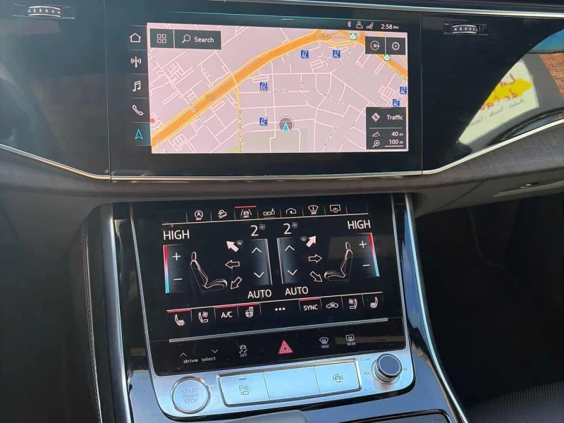 Audi Q8 Тechnik| DISTRONIC| HUD| B&O| ОБДУХВАНЕ| ПОДГРЕВИ, снимка 9 - Автомобили и джипове - 53560435