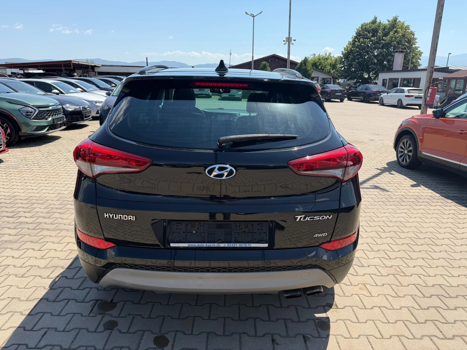 Hyundai Tucson 1.6TGDI 4WD AVTOMAT/PANPRAMA/KOJA/NAVI EURO 6, снимка 7 - Автомобили и джипове - 55091159