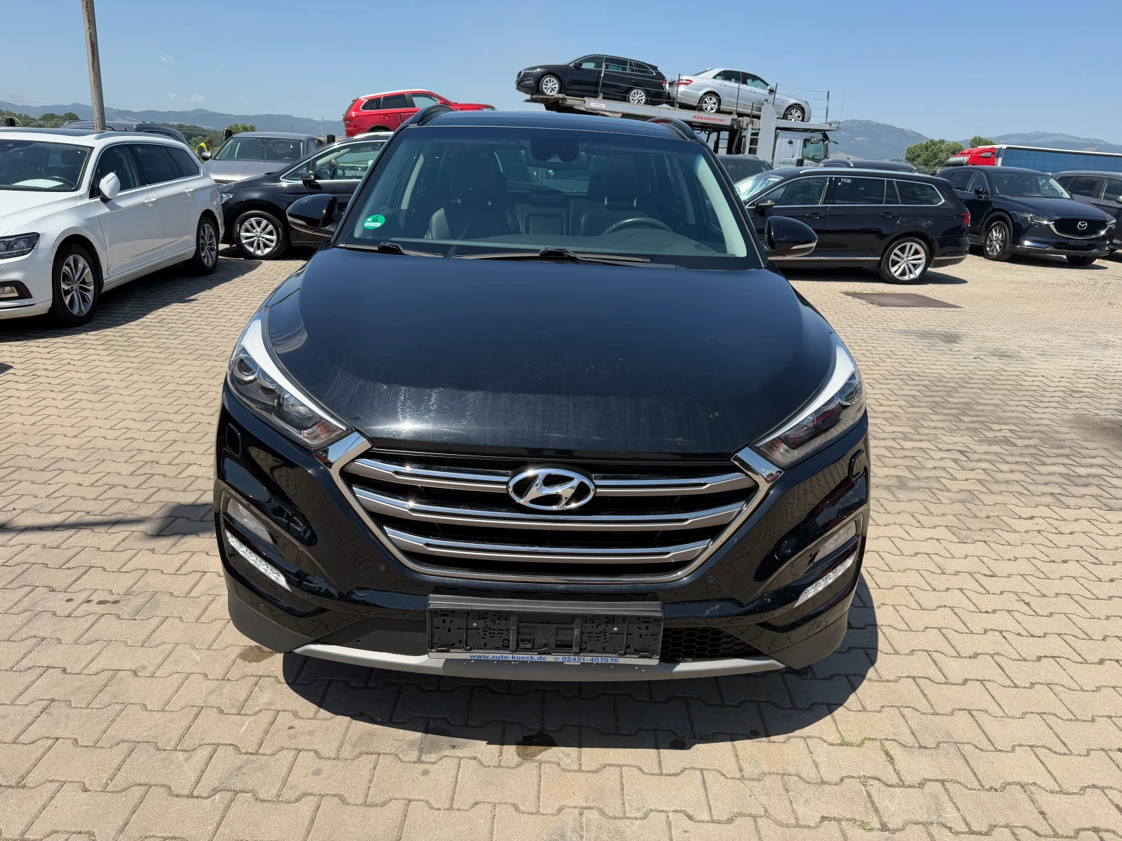 Hyundai Tucson 1.6TGDI 4WD AVTOMAT/PANPRAMA/KOJA/NAVI EURO 6, снимка 3 - Автомобили и джипове - 55091159