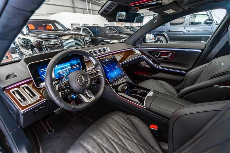 Mercedes-Benz S 63 AMG E-PERFORMANCE/LONG/DRIVE PILOT/BURM/PANO/HEADUP/TV, снимка 10 - Автомобили и джипове - 51855426