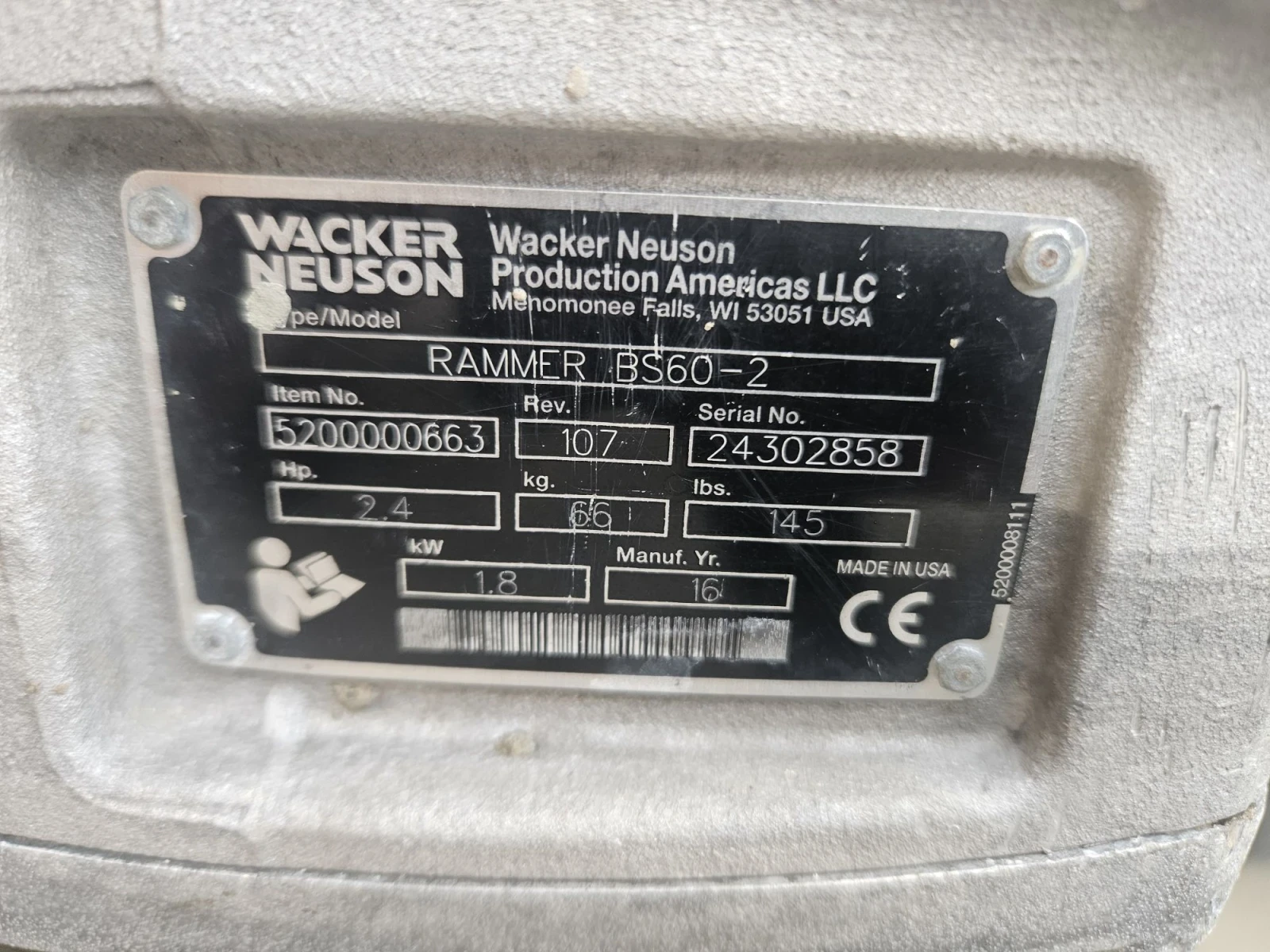 Трамбовки BOMAG WACER NEUSON , снимка 15 - Индустриална техника - 56463210
