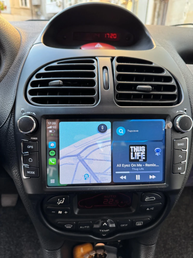 Peugeot 206 HDI CarPlay Навигация, снимка 12 - Автомобили и джипове - 47595573