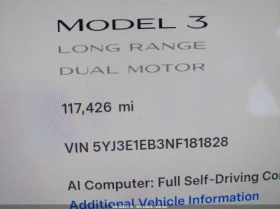 Tesla Model 3 LONG RANGE* DUAL MOTOR* 360* ПОДГРЕВ* ОБДУХ* PANO, снимка 13