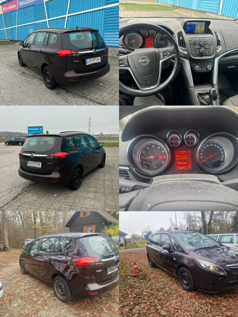 Opel Zafira 100км/7лв/7места/1.6i-metan , снимка 17 - Автомобили и джипове - 52750420