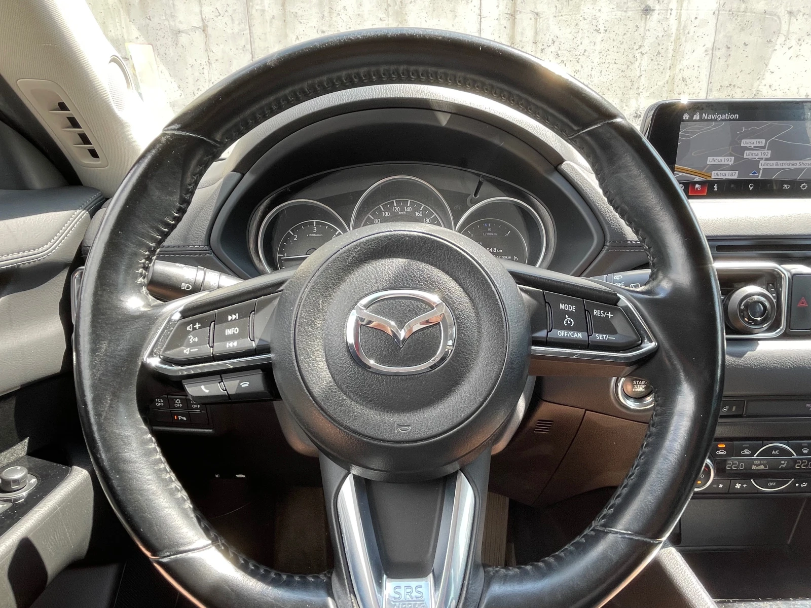 Mazda CX-5 4x4/150к.с./AUTO/NAVI/HeadUp/Kam/Multy/100 хил.км., снимка 13 - Автомобили и джипове - 55335746