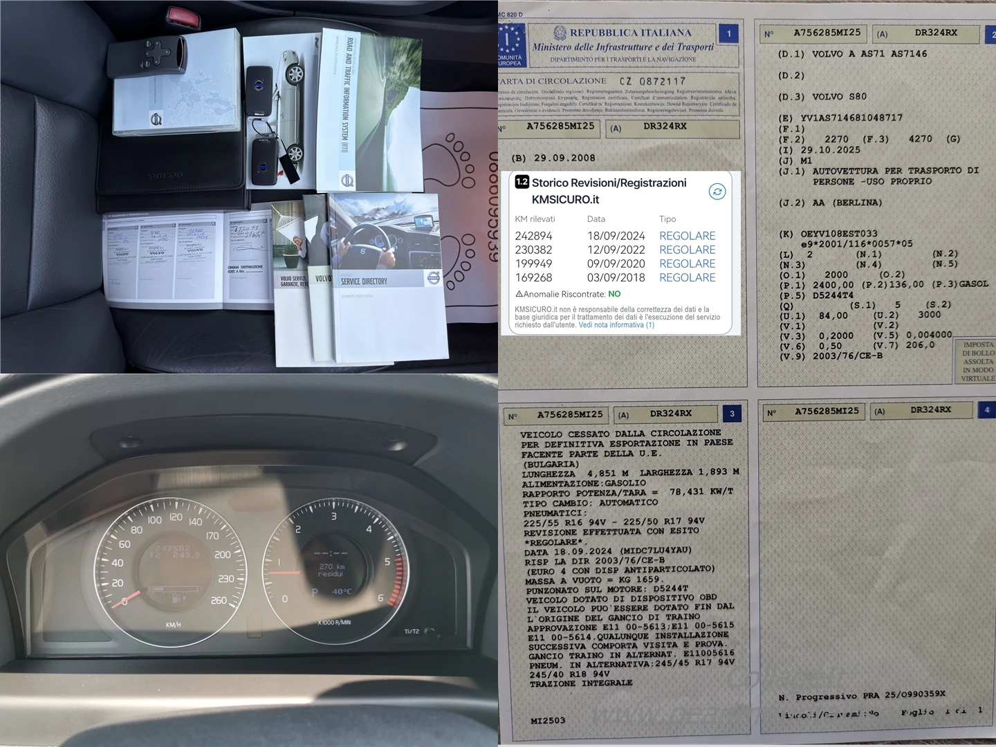 Volvo S80 2.4 D5 4x4 / Реални КМ / 1 СОБСТВЕНИК / БЕЗ РЪЖДА, снимка 15 - Автомобили и джипове - 56016463