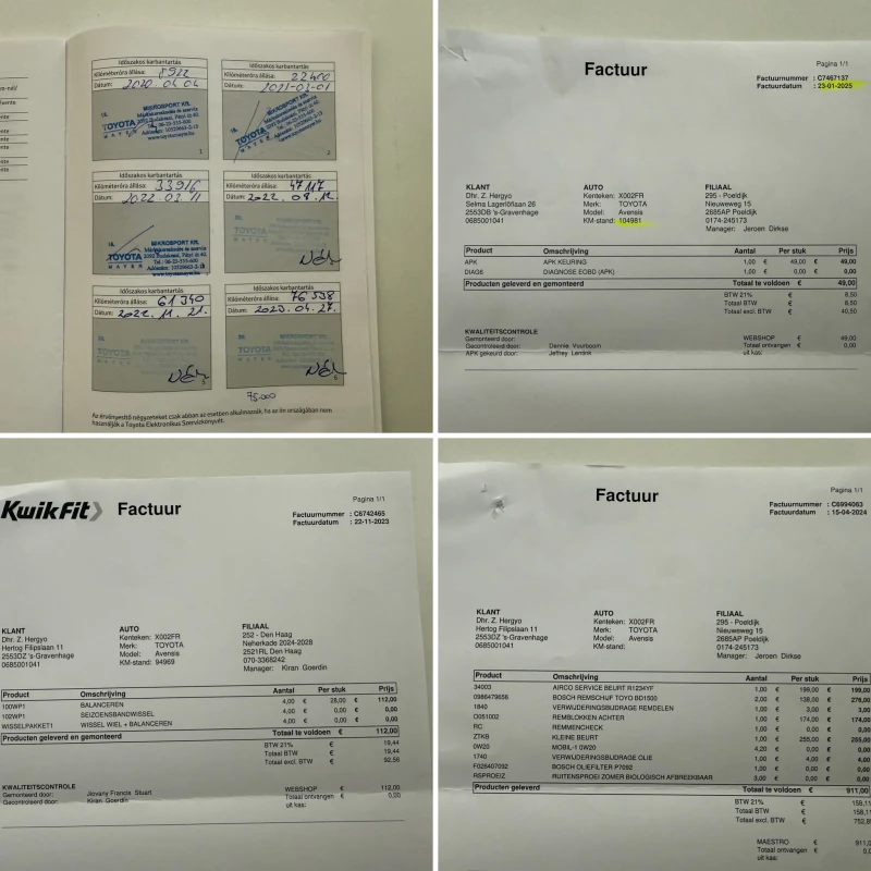 Toyota Avensis 1.8I* СЕРВИЗНА КНИЖКА* ПЪЛНА  ИСТОРИЯ В ТОЙОТА, снимка 17 - Автомобили и джипове - 52934951