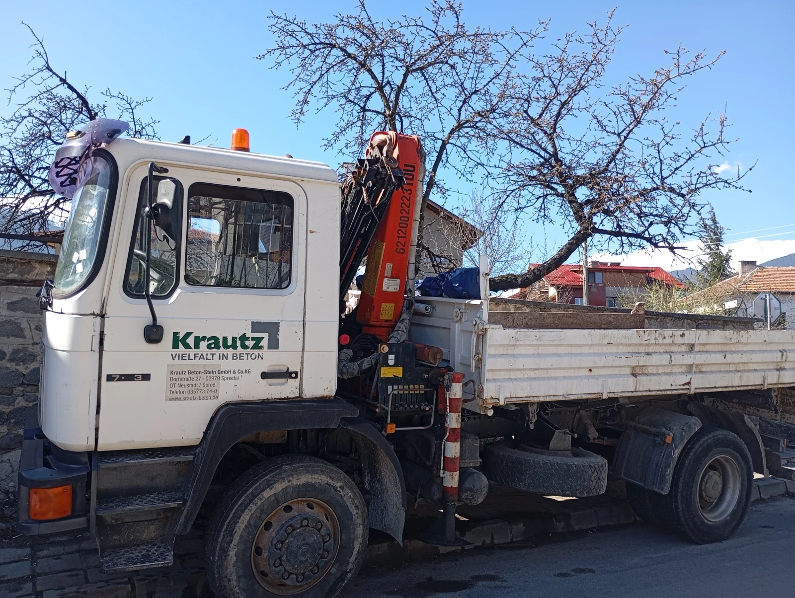 Man 17.232 с кран 10 метра, снимка 4 - Камиони - 54177142