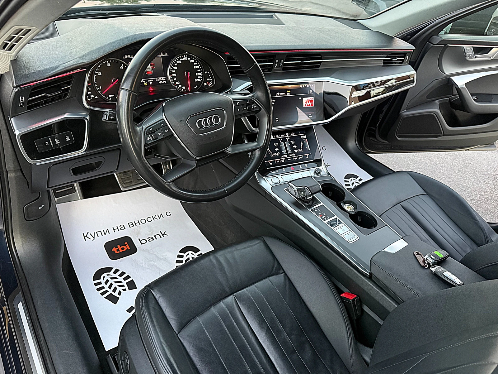 Audi A6 RS6 OPTIK-HEAD UP-360KAMERI-DISTRONIK-ПОДГРЯВАНЕ-!, снимка 9 - Автомобили и джипове - 55998665