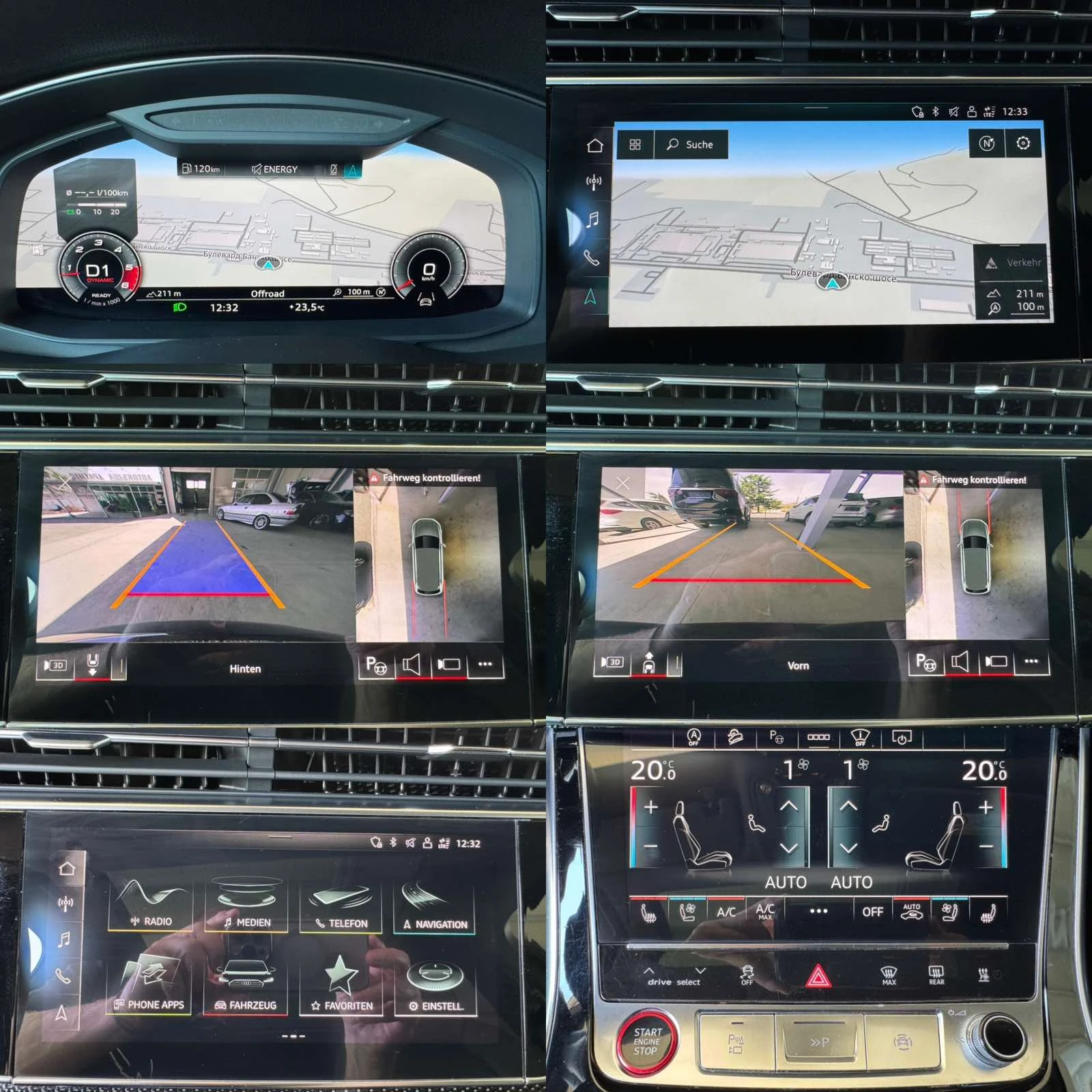 Audi SQ7 435ps B&O* Lazer* Distr* Carbon* Head Up* Гаранция, снимка 14 - Автомобили и джипове - 56158652