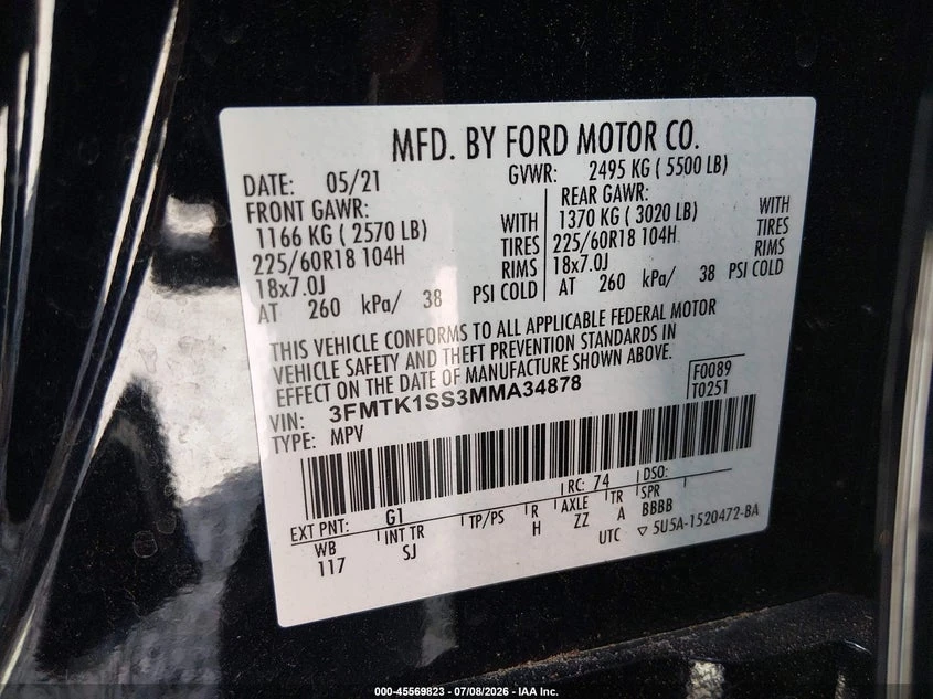 Ford Mustang Mach-E Select, снимка 9 - Автомобили и джипове - 55288867