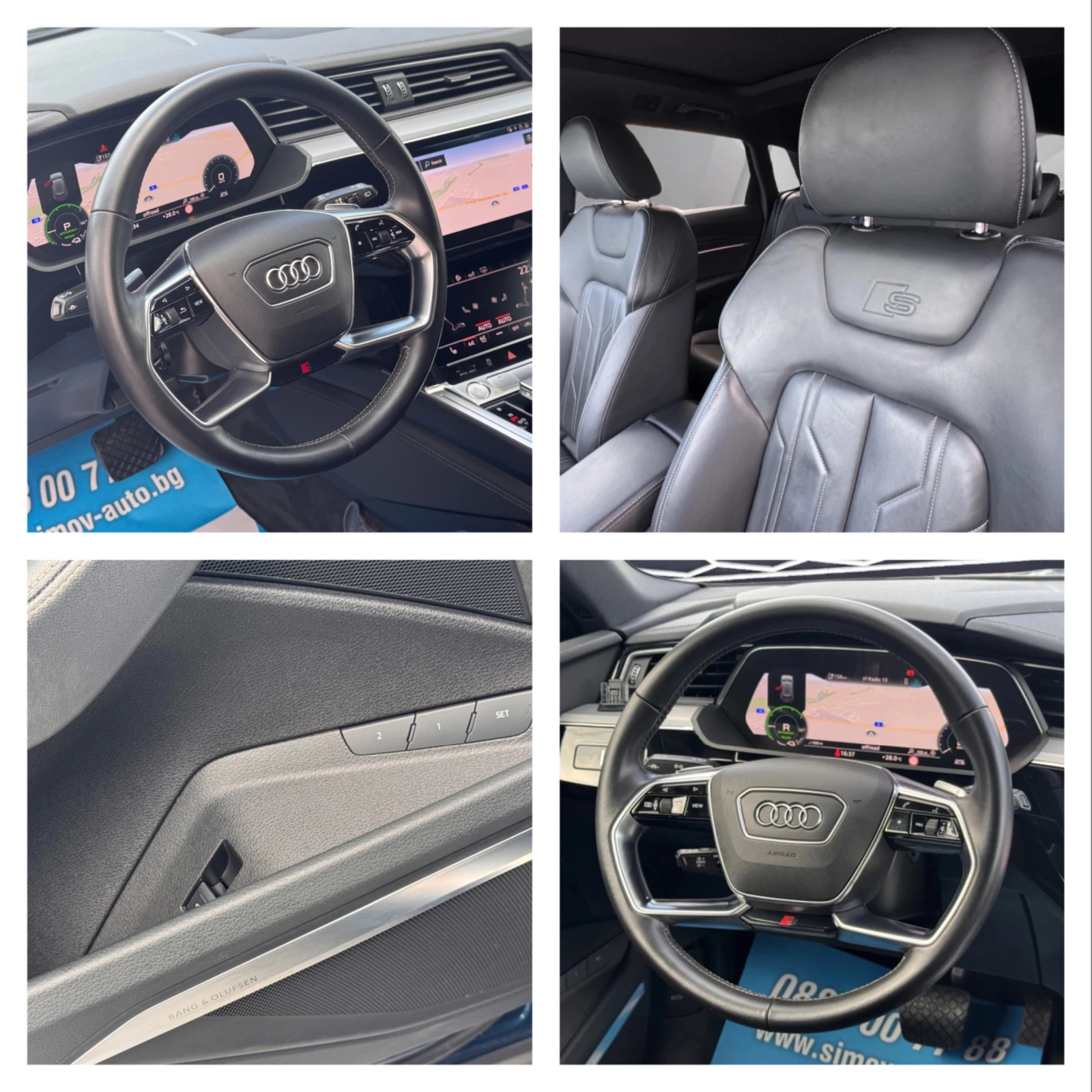 Audi E-Tron 55 S-LINE 95KWH 408КС. B&O ПАНОРАМА КОЖА ПОДГРЕВ, снимка 9 - Автомобили и джипове - 54915845