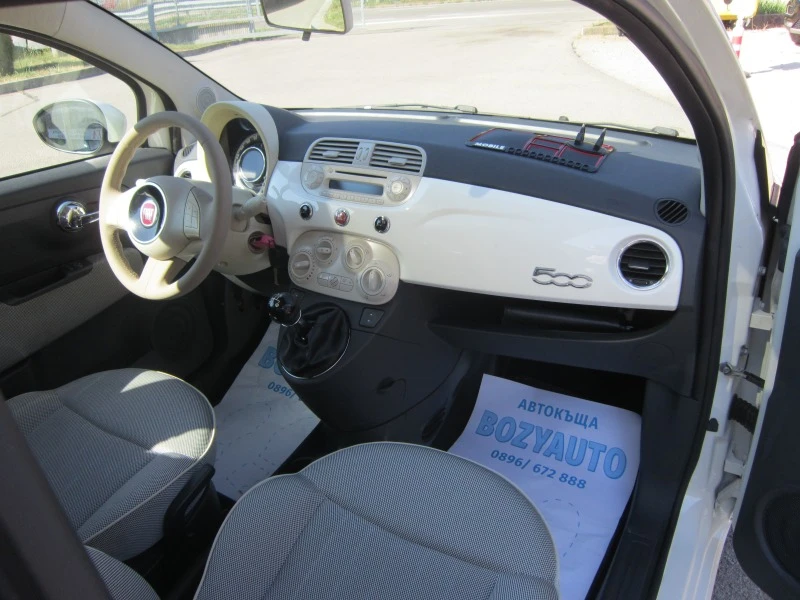 Fiat 500 1.2i/KLIMA/PANORAMA, снимка 10 - Автомобили и джипове - 46606265