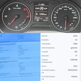 Audi A3 1.6TDI/SportBack/6ск/ACC/NAVI/БЛУТУТ/EURO 5B/ТОП - 16800 лв. / 8589.70 € - 12240447 12