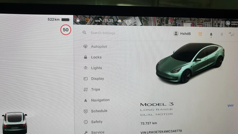 Tesla Model 3 Facelift 4x4 LR Warranty, снимка 16 - Автомобили и джипове - 49734346