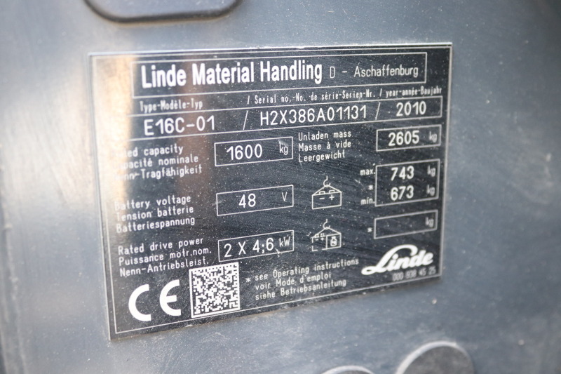 Електрокар Linde e E16C, снимка 10 - Индустриална техника - 46753357