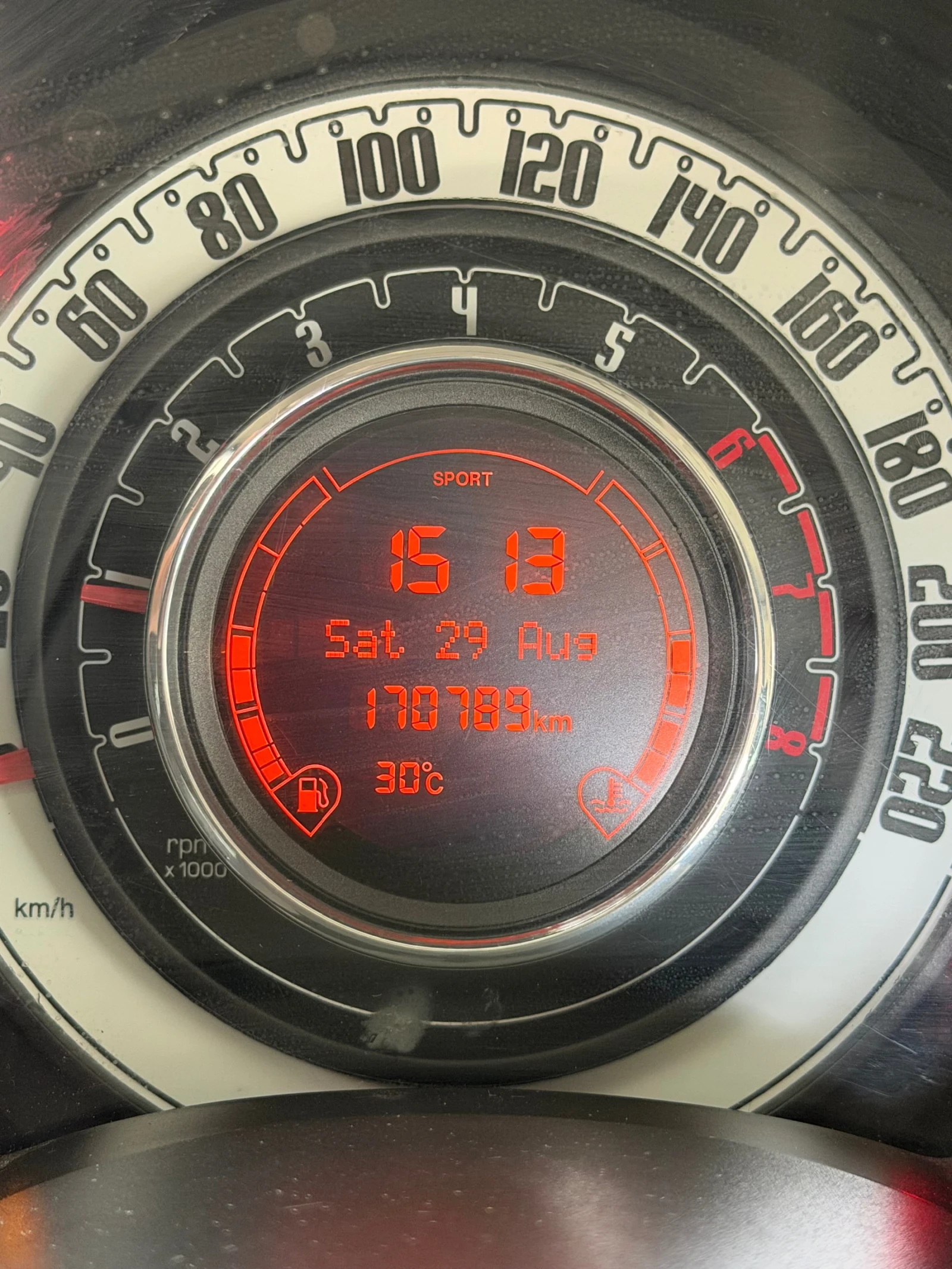Fiat 500 1.4i/ГАЗ/ПАНОРАМА/SPORT/РЕГИСТРИРАН/ОБСЛУЖЕН, снимка 10 - Автомобили и джипове - 55867769