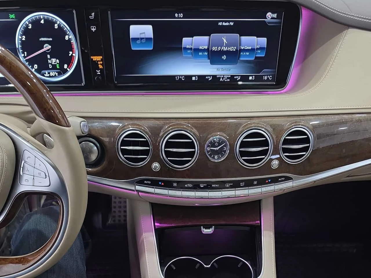 Mercedes-Benz S 550 АМГ ПАКЕТ/CARFAX/ДИСТРОНИК/360/АМБИЕНТ/КЛИП/, снимка 9 - Автомобили и джипове - 55468810