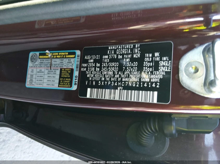 Kia Telluride 3.8l Ex, снимка 9 - Автомобили и джипове - 53773531