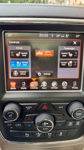 Jeep Grand cherokee 3.6 Overland* ДИСТР* ПАНОРАМА* ОБДУХ* 2 чифта гуми, снимка 7