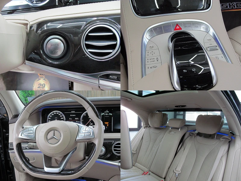 Mercedes-Benz S 350 LONG/4-MATIC/AMG/9gt/2xTV/PANORAMA/СОБСТВЕН ЛИЗИНГ, снимка 11 - Автомобили и джипове - 51024763