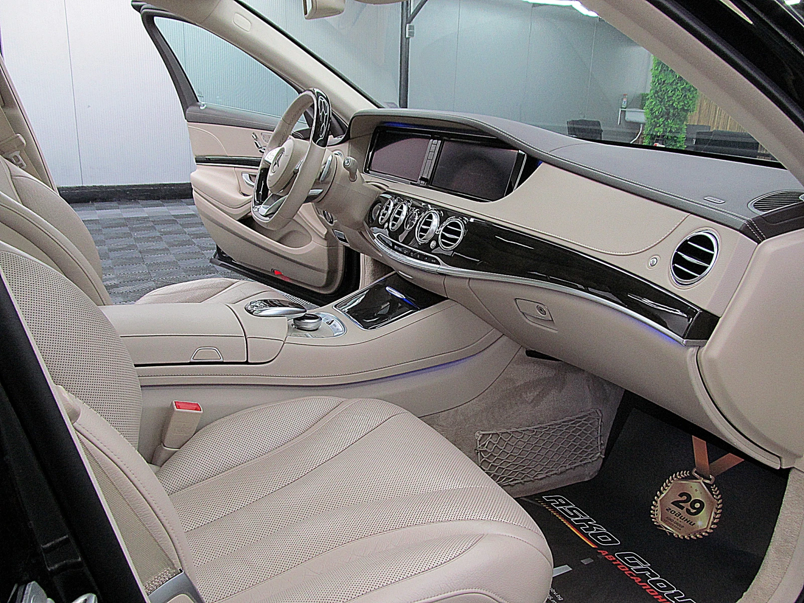 Mercedes-Benz S 350 LONG/4-MATIC/AMG/9gt/2xTV/PANORAMA/  | Mobile.bg   12