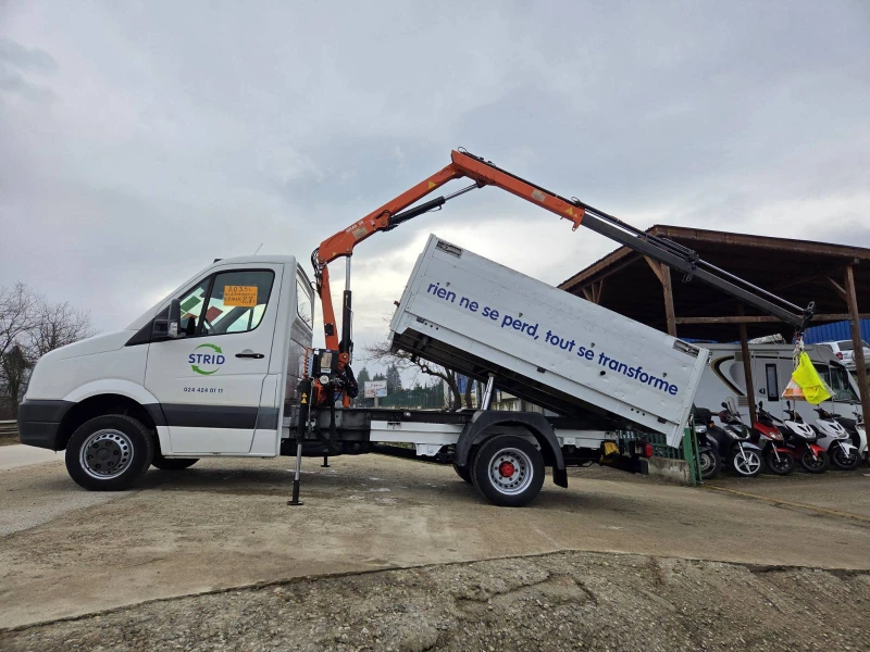 VW Crafter ДО3 5т.САМОСВАЛ С КРАН 2750кг.7, 10м.ДЪЛ КЛИМАТИК, снимка 5 - Бусове и автобуси - 53506924