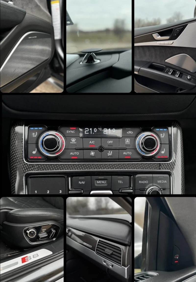 Audi S8 4.0TFSI* MATRIX* CARBON* MASSAGE* 360* , снимка 16 - Автомобили и джипове - 53476182