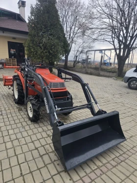 Трактор Kubota Х24, с челен товарач и фреза, снимка 2