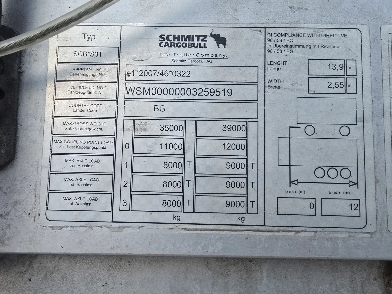 Полуремарке Schmitz БОРДОВО, ТРИСТРАННА ЩОРА, снимка 4 - Ремаркета - 53805475