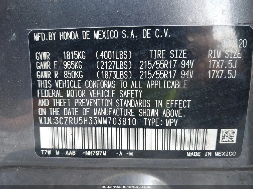 Honda Hr-v 1.8l 2Wd Lx, снимка 9 - Автомобили и джипове - 54314765