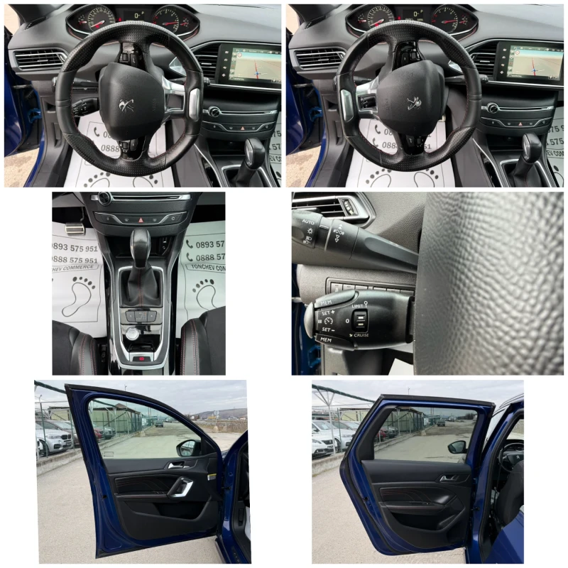 Peugeot 308 2.0-BLUEHDI-GT-line-156.000км-ЧИСТО НОВА-ПАНОРАМА, снимка 15 - Автомобили и джипове - 53185663