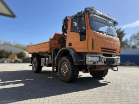 Iveco Eurocargo тристранен самосвал с кран Atlas 65.2, снимка 12