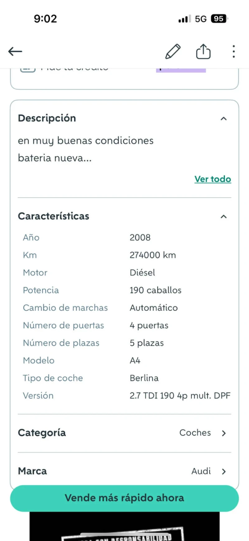 Audi A4, снимка 11 - Автомобили и джипове - 52468728