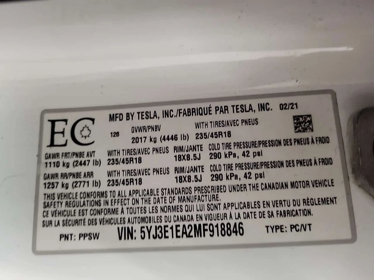 Tesla Model 3  | STANDARD RANGE PLUS | RWD | CARFAX | , снимка 15 - Автомобили и джипове - 54125162