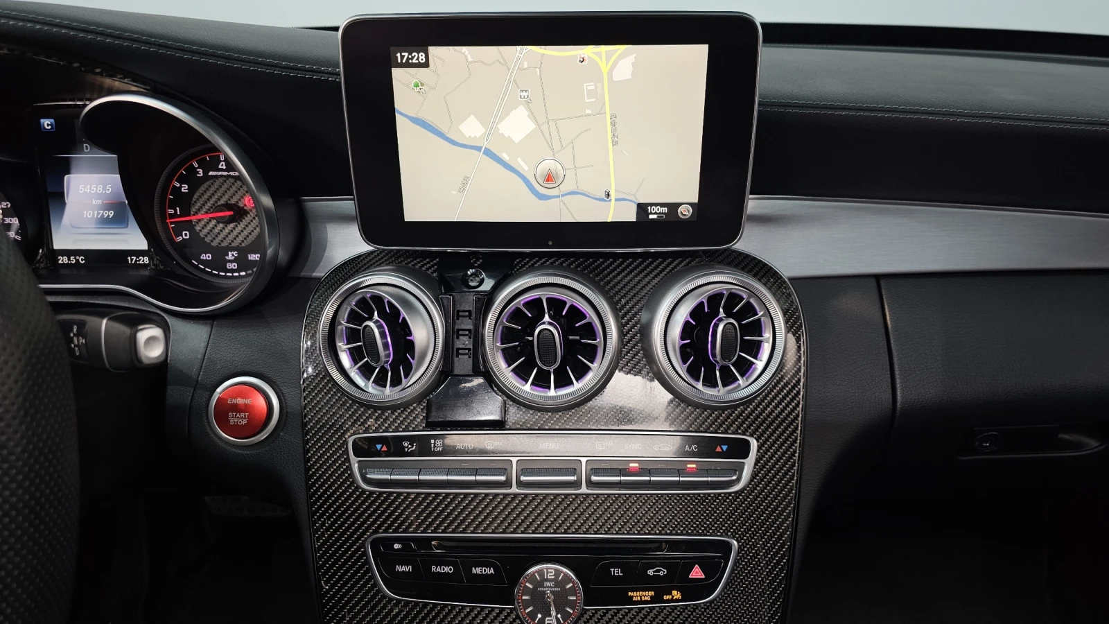 Mercedes-Benz C 63 AMG S* CARBON* PANO* 360* HUD* PPF* СОБСТВЕН ЛИЗИНГ, снимка 12 - Автомобили и джипове - 56180838