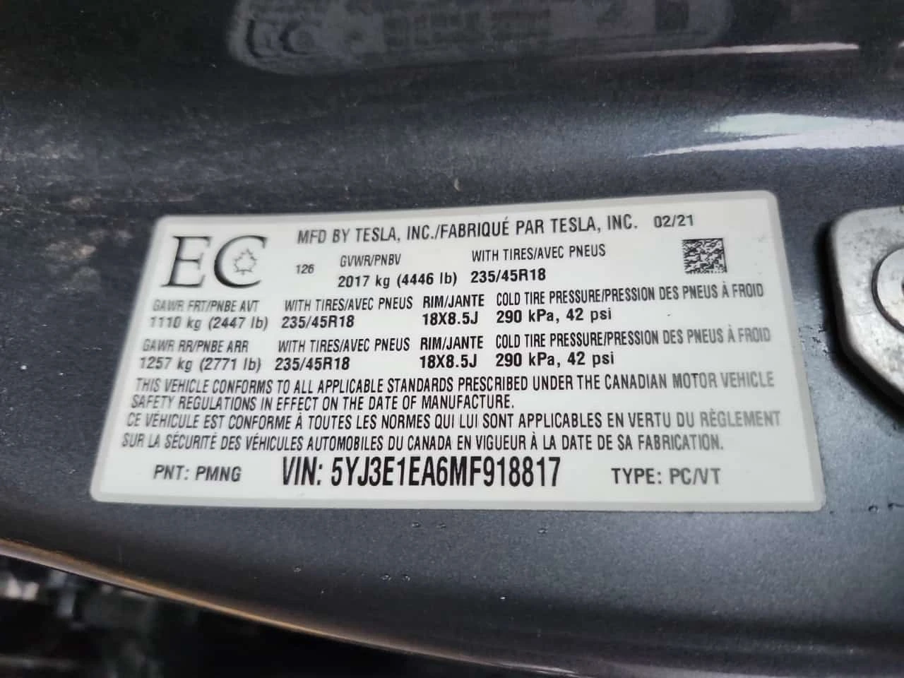 Tesla Model 3 Rwd Standard Range Plus * CARFAX * , снимка 16 - Автомобили и джипове - 56488924
