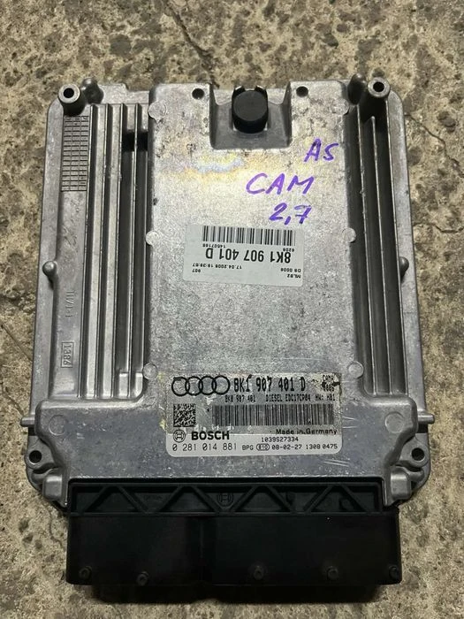Компютър мотор двигател ECU AUDI A4 B8 8t A5 Q5 27tdi CAM 8K1907401D